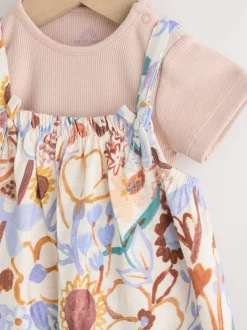 Next Floral pourpre - Ensemble Salopettes et Bodys en jersey BÉBÉ 2 Pieces (0mois-3ans) Hot