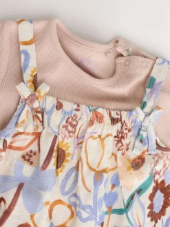 Next Floral pourpre - Ensemble Salopettes et Bodys en jersey BÉBÉ 2 Pieces (0mois-3ans) Hot