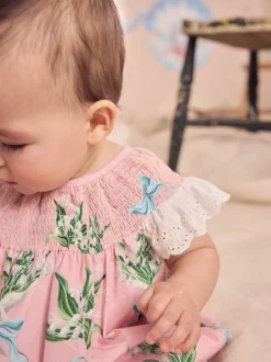 Next Floral rose - Barboteuse brodée Cath Kidston 100% coton imprimée Sale