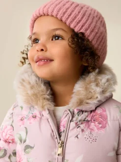 Next Floral rose - Combinaison de neige Résistant à la douche Faux Fur Trim (3mths-7yrs) Best