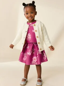 Next Floral rouge - Ensemble haut et jupe en plongée sous-marine (3mois-7ans)