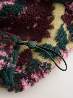 Next Floral vert - Sweat-shirt en polaire jacquard Teddy Borg à quart de zip Online