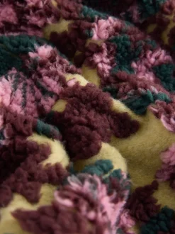 Next Floral vert - Sweat-shirt en polaire jacquard Teddy Borg à quart de zip Online