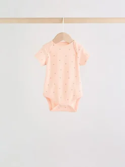 Next Fluro Rose - Bébé Manches courtes Bodysuits 5 Pack Clearance