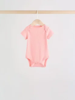 Next Fluro Rose - Bébé Manches courtes Bodysuits 5 Pack Clearance