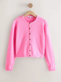 Next - Cardiganen maille col rond Fluro Rose New