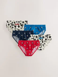 Next Football rouge/bleu - 100% Coton Imprimé Caleçons 5 Pack (1.5-10ans) Hot