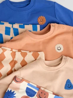 Next - Hauts et Leggings 6 pièces bébé (0mois-3ans) Formes bleues Best