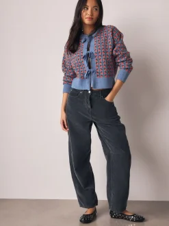 Next Fraise bleue - Cardigan super doux en maille avec cravate devant Discount