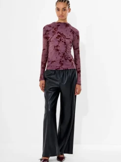 French Connection Haut en velours en maille Kenny Tissu dévoré Hot