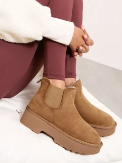 Friends Like These bottes Chelsea doublées de fausse fourrure et faux daim Online