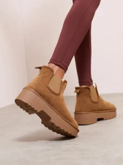 Friends Like These bottes Chelsea doublées de fausse fourrure et faux daim Online