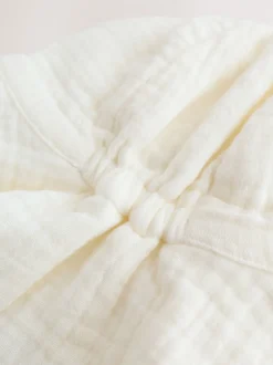 Next Froissé écru tissé - Chapeau de bébé (0mths-2yrs)