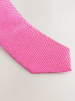 Next - Ensemble cravate et pochette texturées fuchsia Outlet