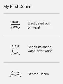 Gap Jean mom en coton extensible à enfiler (0mois à5ans) Clearance