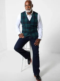 Joe Browns Gilet ajusté à boutons contrastants bordures à carreaux Discount