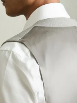 Reiss Gilet de costume Slice à carreaux pied-de-poule en mélange de laine Best