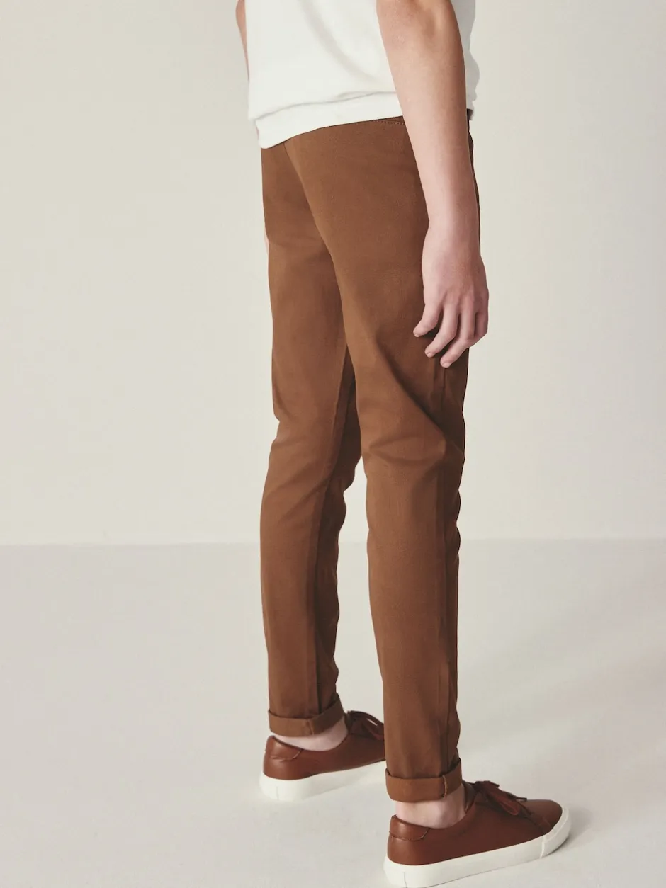 Next - Pantalon chino extensible (3-17ans) Gingembre/ Marron fauve New