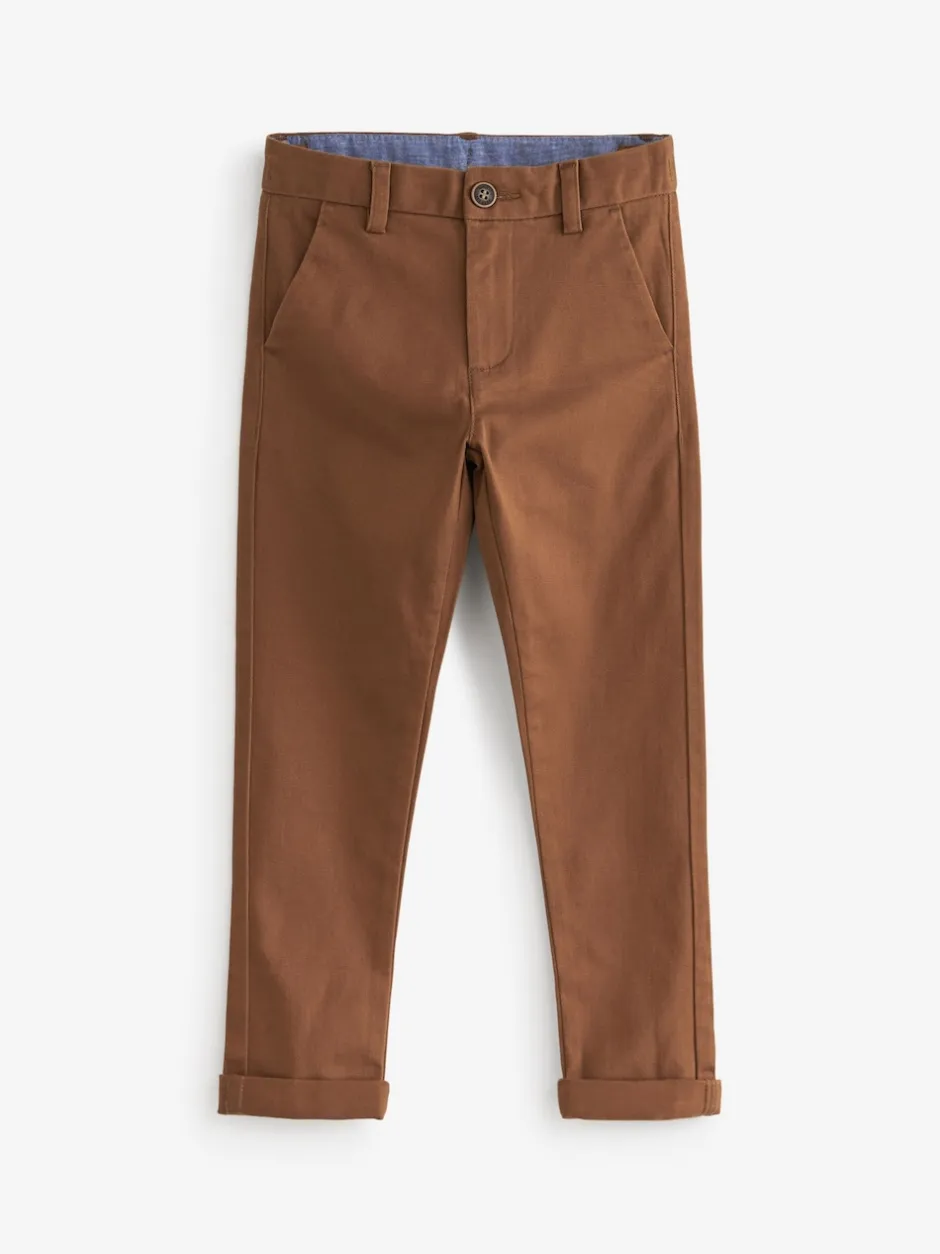 Next - Pantalon chino extensible (3-17ans) Gingembre/ Marron fauve New