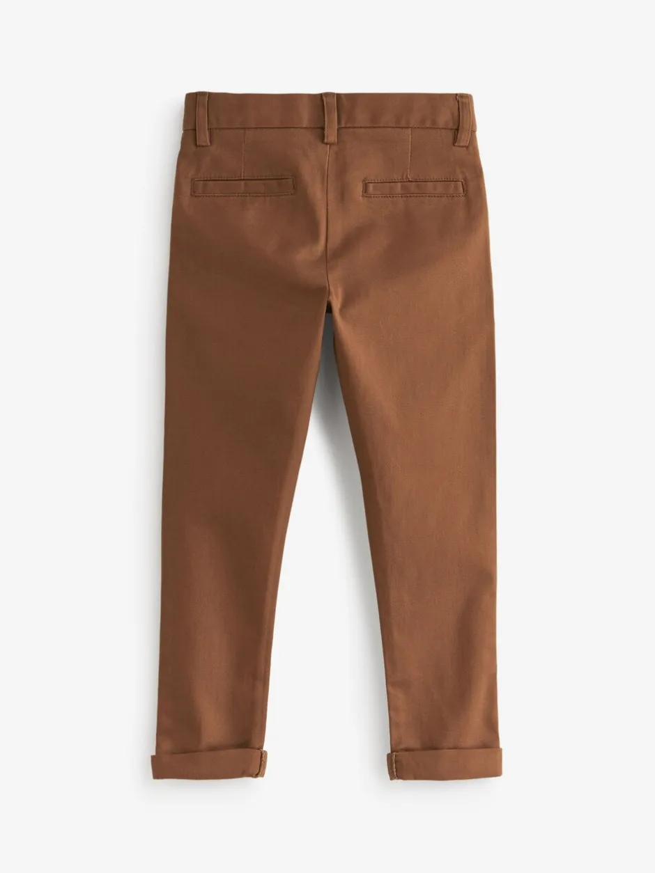 Next - Pantalon chino extensible (3-17ans) Gingembre/ Marron fauve New