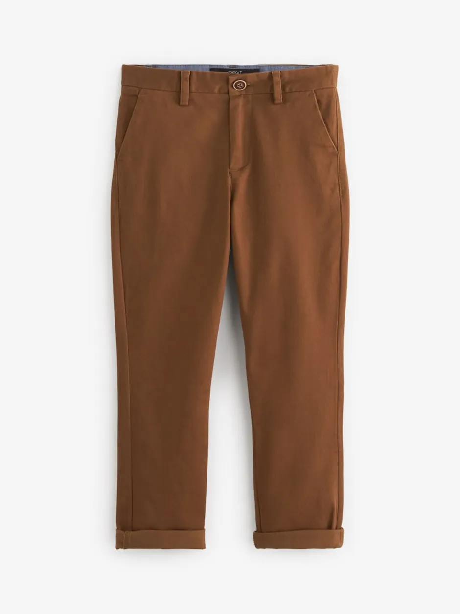 Next - Pantalon chino extensible (3-17ans) Gingembre/ Marron fauve Discount