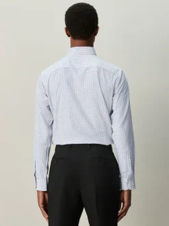 Next Gingham gris - Chemise habillée à manches longues riche en coton Discount