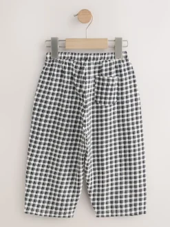 Next - Pantalons Coupe ballon texturés (3mths-7yrs) Gingham noir/blanc Best