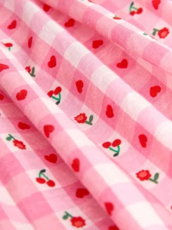 Next Gingham rose - Robe à manches à double volant (3mois8ans) Sale