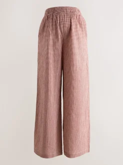 Next Gingham rouge - Pantalons de maternité à jambes larges Outlet