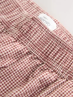 Next Gingham rouge - Pantalons de maternité à jambes larges Outlet