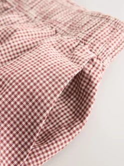 Next Gingham rouge - Pantalons de maternité à jambes larges Outlet