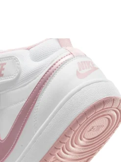 Nike - Baskets mi-Baskets du tribunal de pour adolescents Glaçure blanc rose Clearance