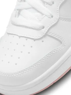Nike - Baskets mi-Baskets du tribunal de pour adolescents Glaçure blanc rose Clearance
