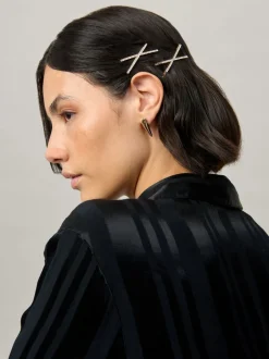 Aela Glissières à cheveux scintillants Or ton Best