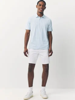 Next - Polo en jersey Manches courtes 3 Pack Géo bleu marine Sale