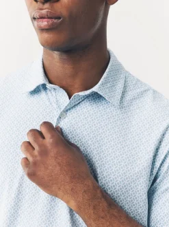 Next - Polo en jersey Manches courtes 3 Pack Géo bleu marine Sale