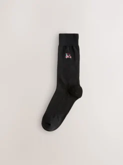 Next Golf noir - Paquet de chaussettes brodées amusantes 5 Best