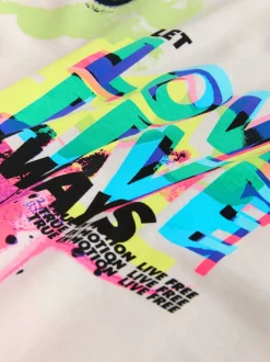 Next Graffitis bleu/blanc - Ensemble t-shirt et short cycliste (3-16ans) Outlet