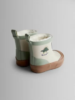 Jojo Maman Bébé Grège Dino - Bottes de bien-être courtes doublées et confortables Online