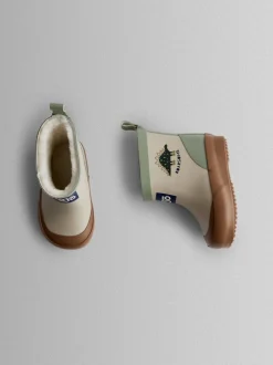 Jojo Maman Bébé Grège Dino - Bottes de bien-être courtes doublées et confortables Online