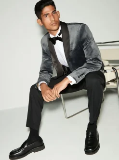 Next Gris - Ajustement régulier - Blazer en velours Hot