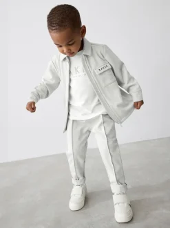 Baker by Ted Baker Gris - ensemble 3 pièces T-shirt, veste et pantalons texturés New