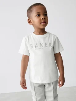 Baker by Ted Baker Gris - ensemble 3 pièces T-shirt, veste et pantalons texturés New