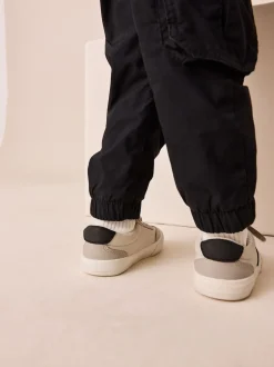 Next - Baskets à lacets élastiques à fermeture tactile Gris Clearance