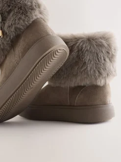 Next Gris - Bottes déperlantes en daim Sale