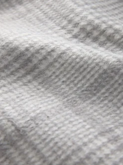 Next Gris - Caban à carreaux doux en Blend de laine Discount