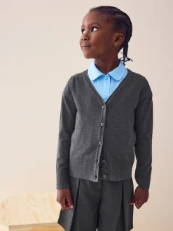 Next - Cardigan à col en V Cotton Rich School (3-16ans) Gris Online