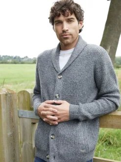 Threadbare Gris - Cardigan à col châle