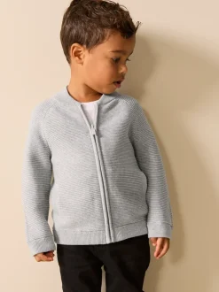 Next - Cardigan zippé (3mths-7yrs) Gris Best