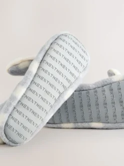 Next Gris À carreaux Lapin - Chaussons de ballet Best